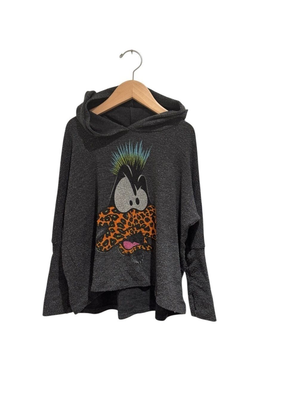 Lauren Moshi Black Graphic Sweatshirt Hoodie - size 6